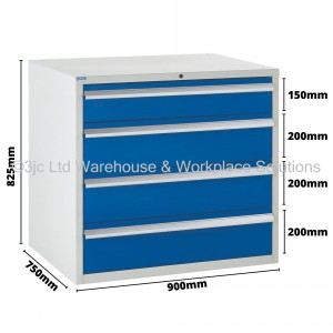 Euroslide Storage Cabinet 4 Drawer 825mm
